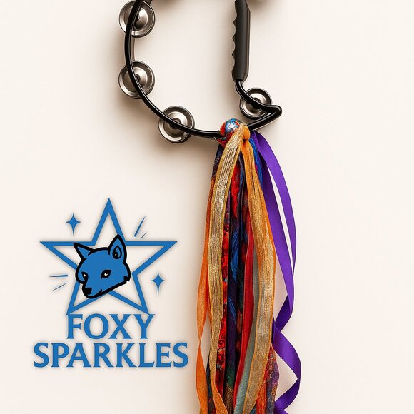 Black Moon Tambourine Inspired by Stevie Nicks W. Ribbons Handmade - Picture 3 of 9